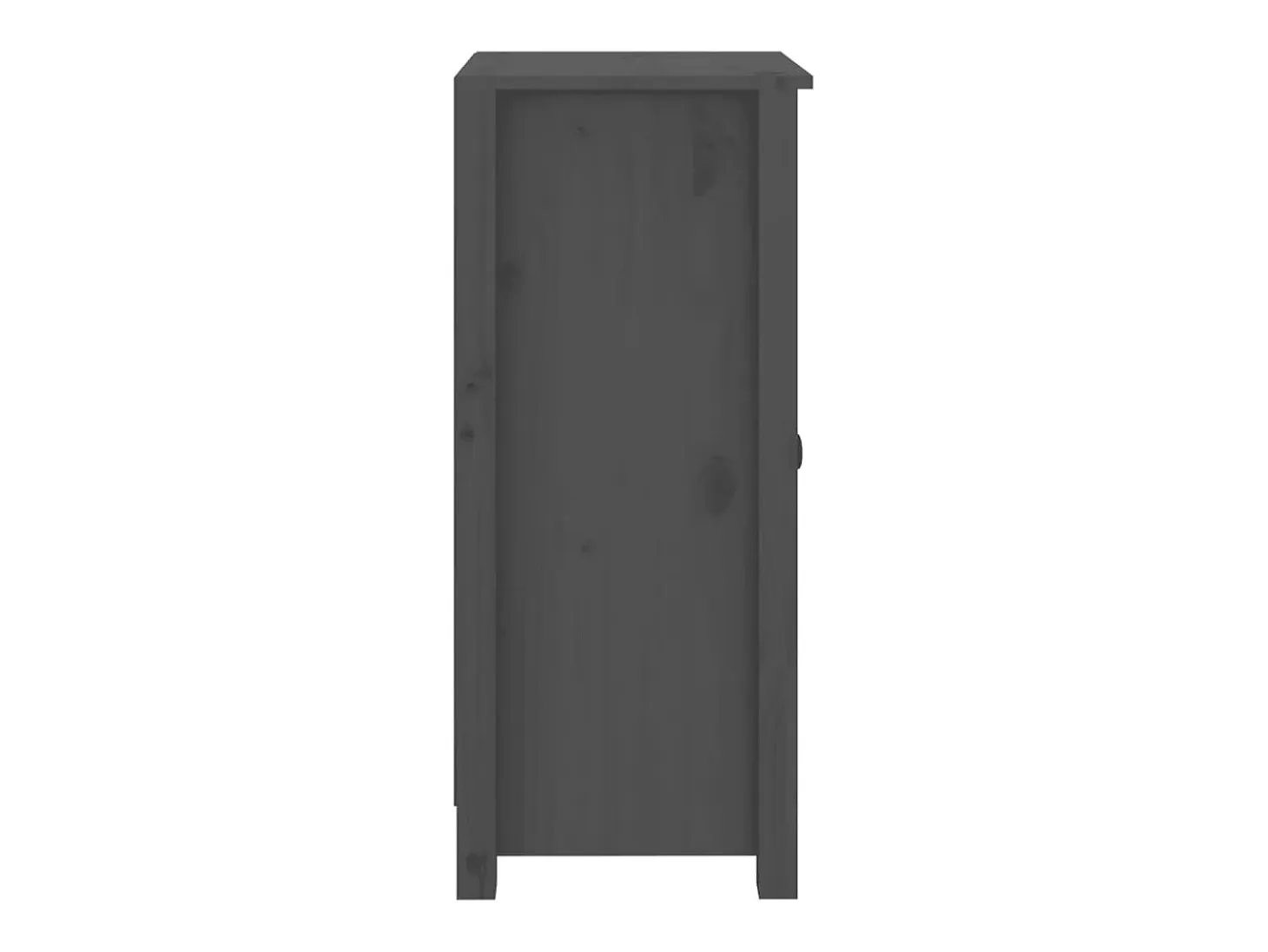 Aparadores 2 uds madera maciza de pino gris 39x35x80 cm