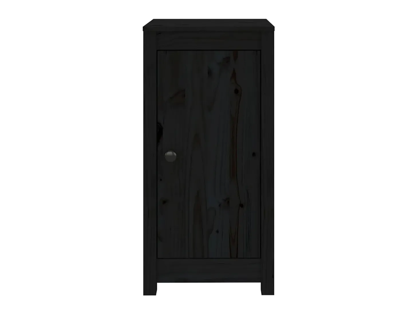 Aparadores 2 uds madera maciza de pino negro 40x35x80 cm ES50666