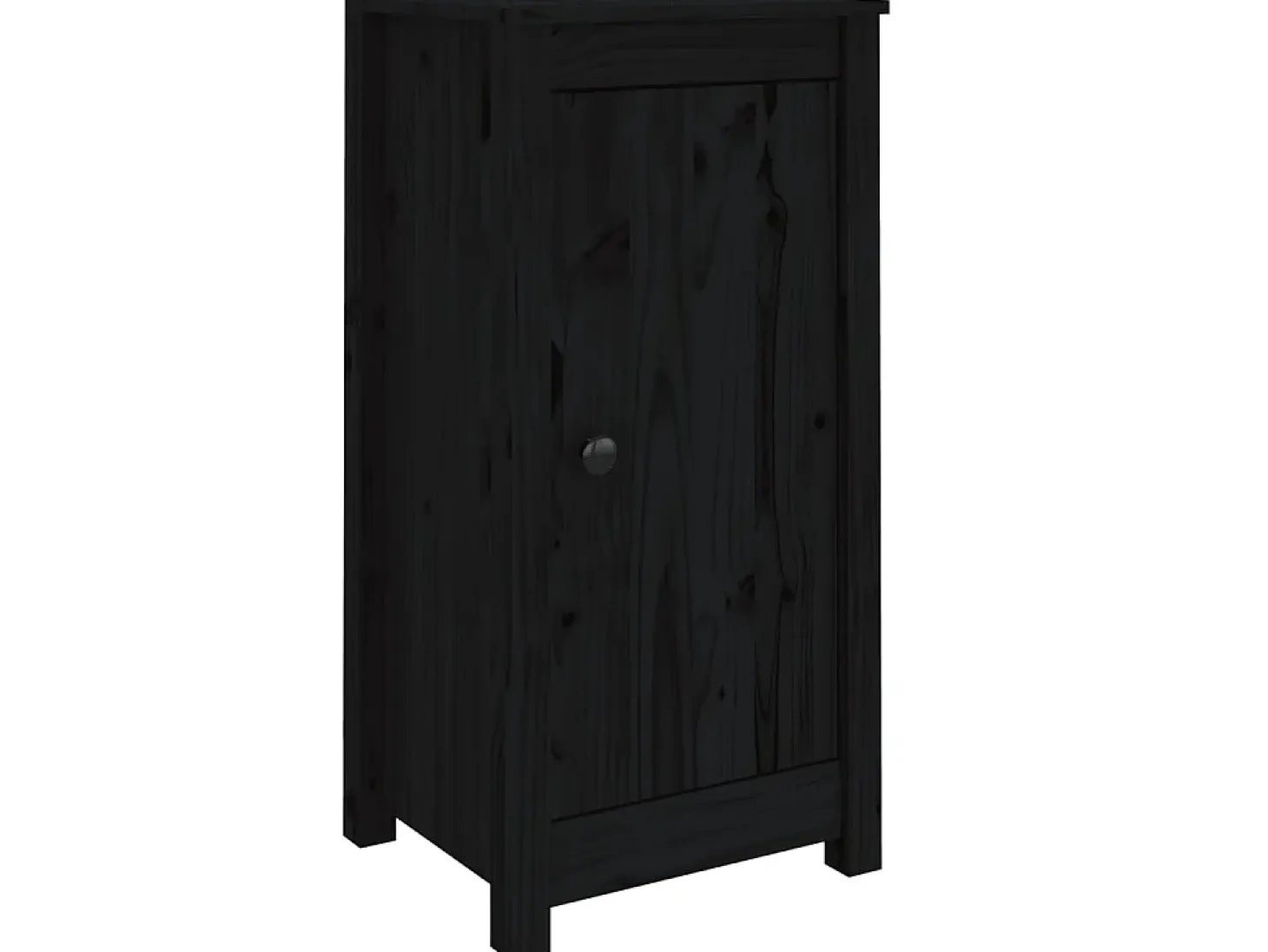 Aparadores 2 uds madera maciza de pino negro 40x35x80 cm ES50666