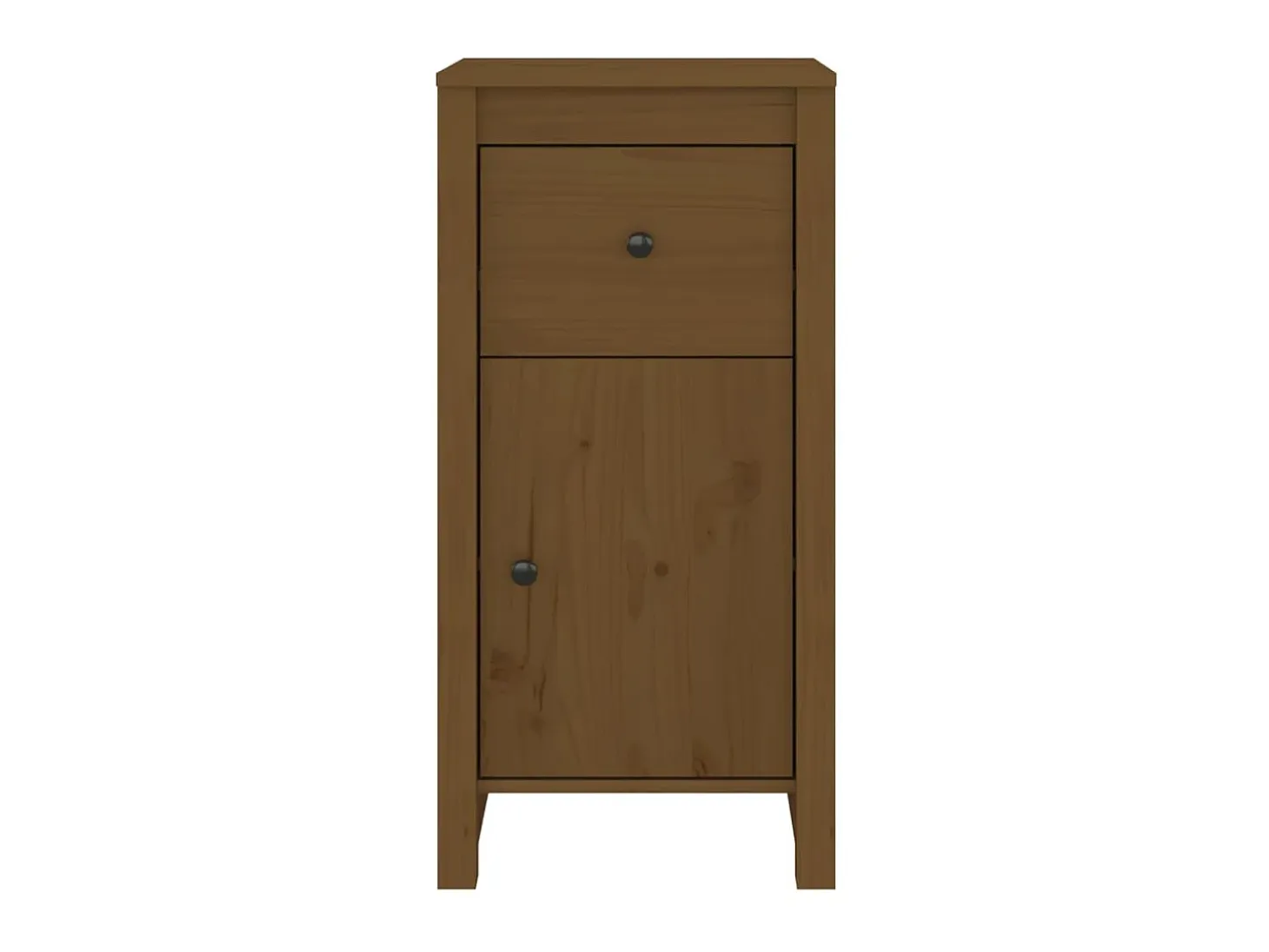 Aparadores 2 uds madera maciza de pino marrón miel 40x35x80 cm ES50292