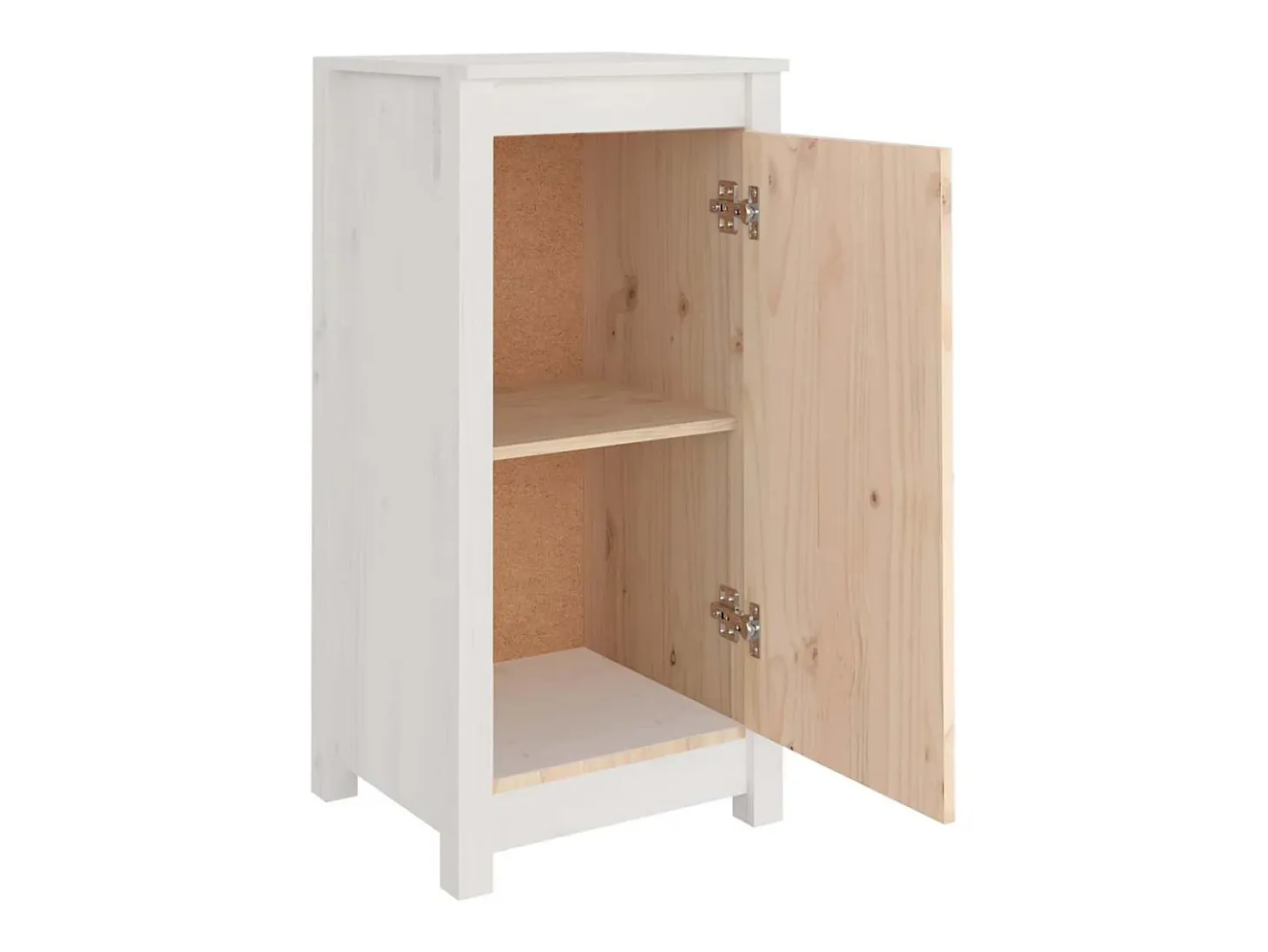 Aparadores 2 uds madera maciza de pino blanco 39x35x80 cm