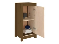 Aparadores 2 uds madera maciza de pino marrón miel 39x35x80 cm