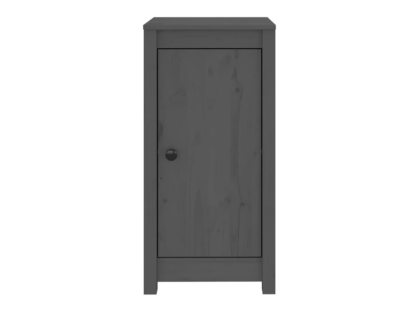 Aparadores 2 uds madera maciza de pino gris 40x35x80 cm ES17361