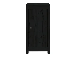 Aparadores 2 uds madera maciza de pino negro 39x35x80 cm