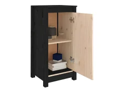 Aparadores 2 uds madera maciza de pino negro 39x35x80 cm