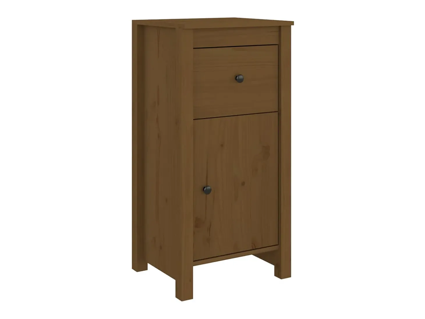 Aparadores 2 uds Marrón miel 40x35x80 cm Madera maciza de pino