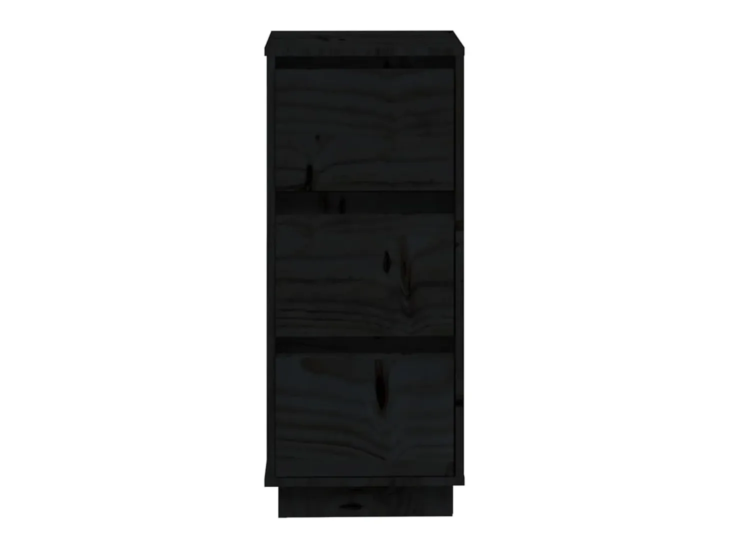 Aparadores 2 uds Negro 32x34x75 cm Madera maciza de pino