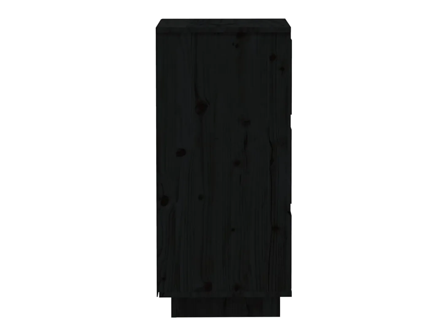 Aparadores 2 uds Negro 32x34x75 cm Madera maciza de pino