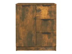 Aparadores 2 uds Roble ahumado 60x30x70 cm Madera de ingeniería