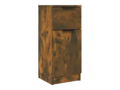 Aparadores 2 uds Roble ahumado 30x30x70 cm Madera de ingeniería