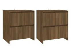 Aparadores 2 unidades madera de ingeniería marrón roble 70x41x75 cm