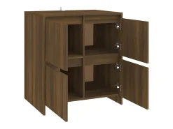 Aparadores 2 unidades madera de ingeniería marrón roble 70x41x75 cm