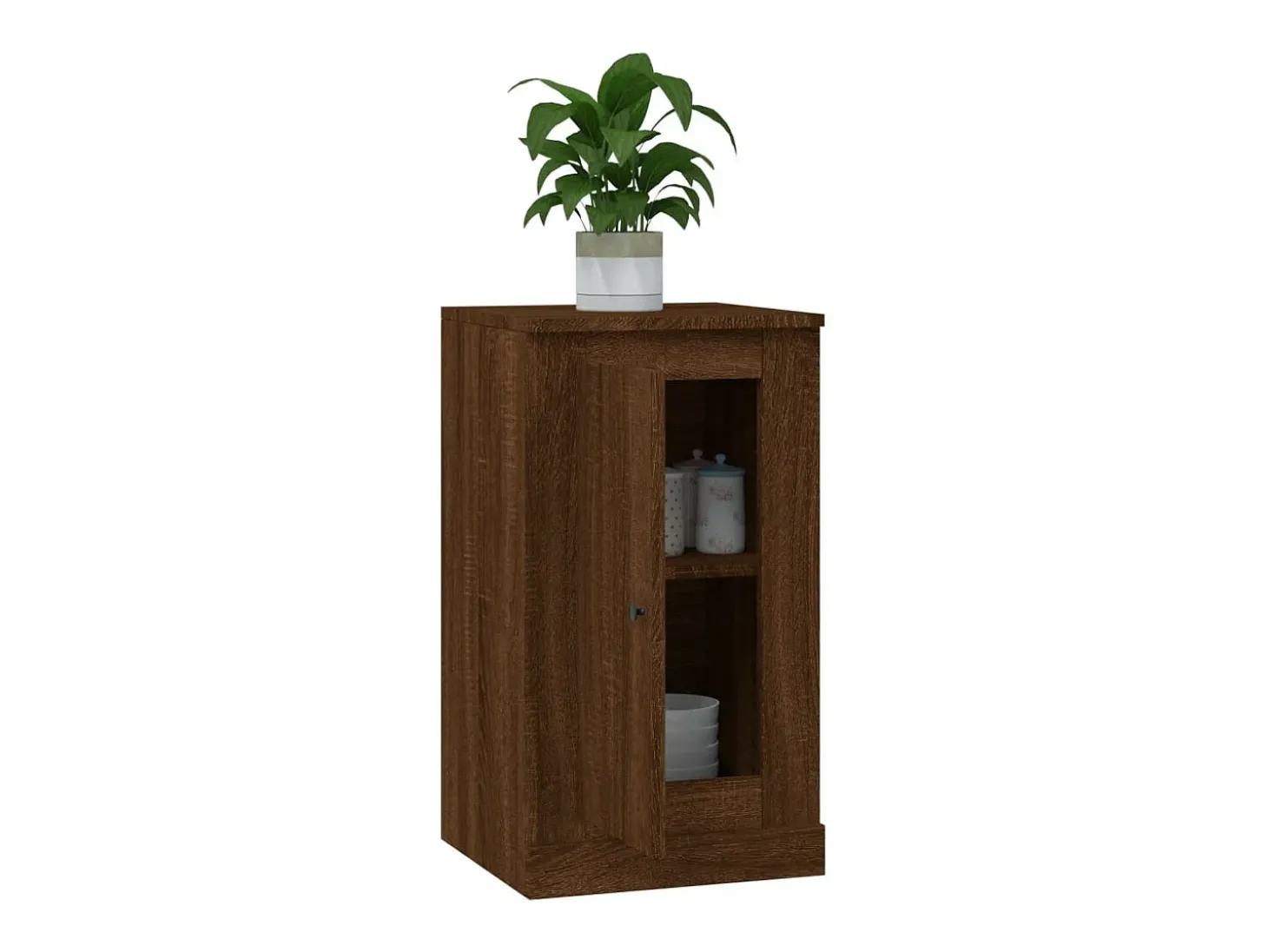 Aparadores 2 unidades madera color marrón roble 37,5x35,5x67,5 cm