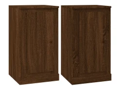 Aparadores 2 unidades madera color marrón roble 37,5x35,5x67,5 cm