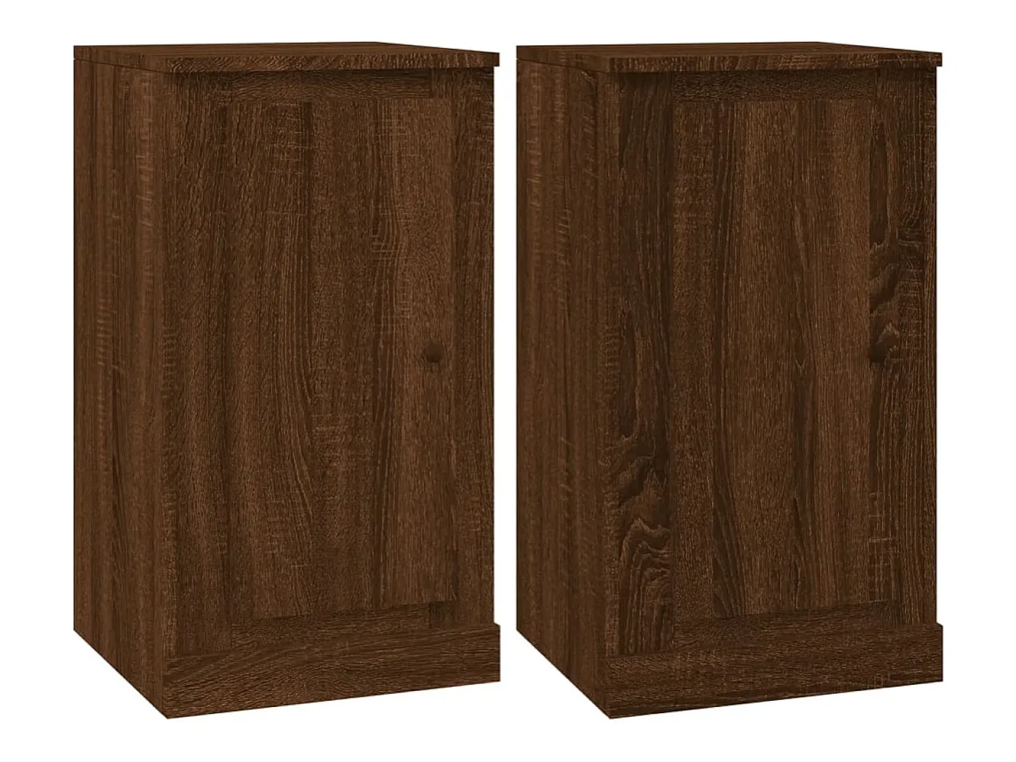 Aparadores 2 unidades madera color marrón roble 37,5x35,5x67,5 cm