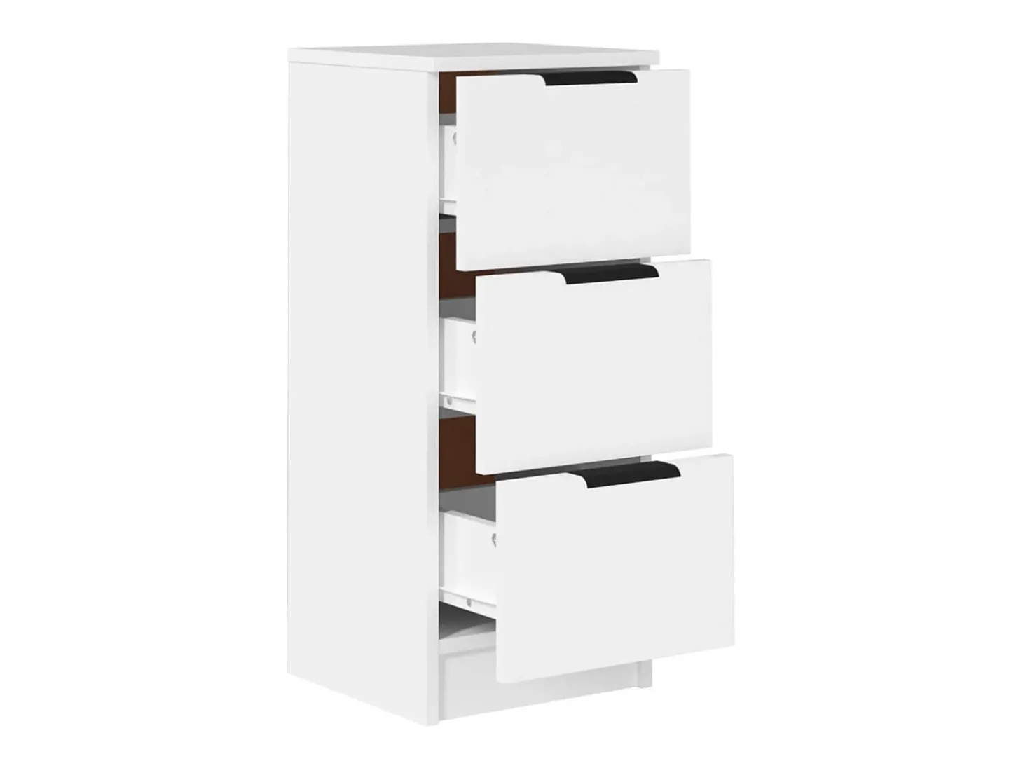Aparadores 2 unidades madera contrachapada blanco 30x30x70 cm