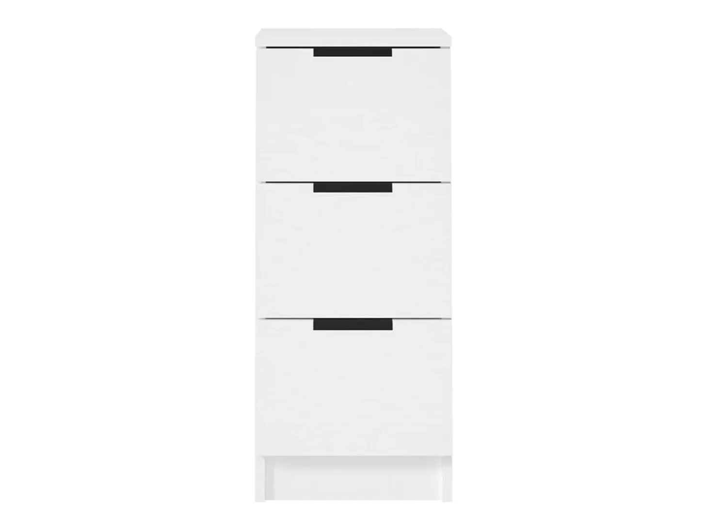Aparadores 2 unidades madera contrachapada blanco 30x30x70 cm