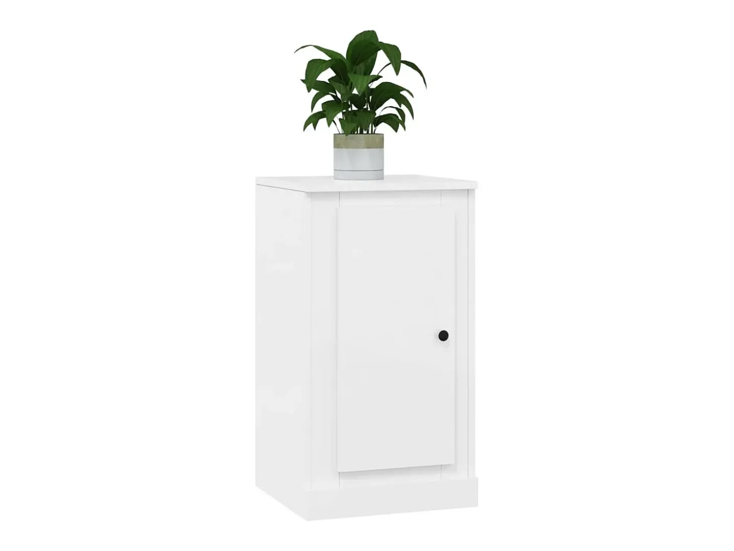 Aparadores 2 unidades madera blanco brillante 37,5x35,5x67,5 cm