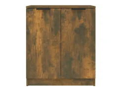 Aparadores 2 unidades madera contrachapada roble ahumado 60x30x70 cm