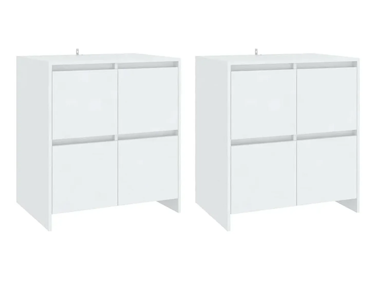 Aparadores 2 unidades madera contrachapada blanco 70x41x75 cm ES83825