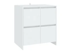Aparadores 2 unidades madera contrachapada blanco 70x41x75 cm ES83825