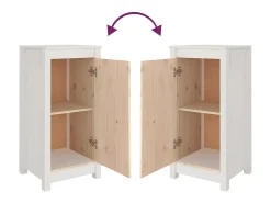 Aparadores 2 unidades madera maciza de pino blanco 40x35x80 cm