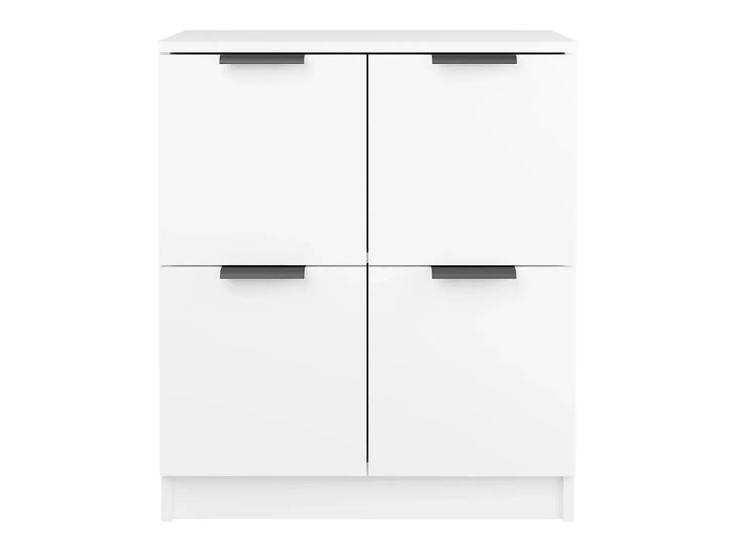 Aparadores 2 unidades madera contrachapada blanco 60x30x70 cm ES30572