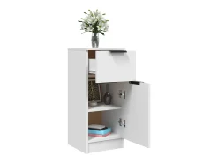 Aparadores 2 unidades madera contrachapada blanco 30x30x70 cm