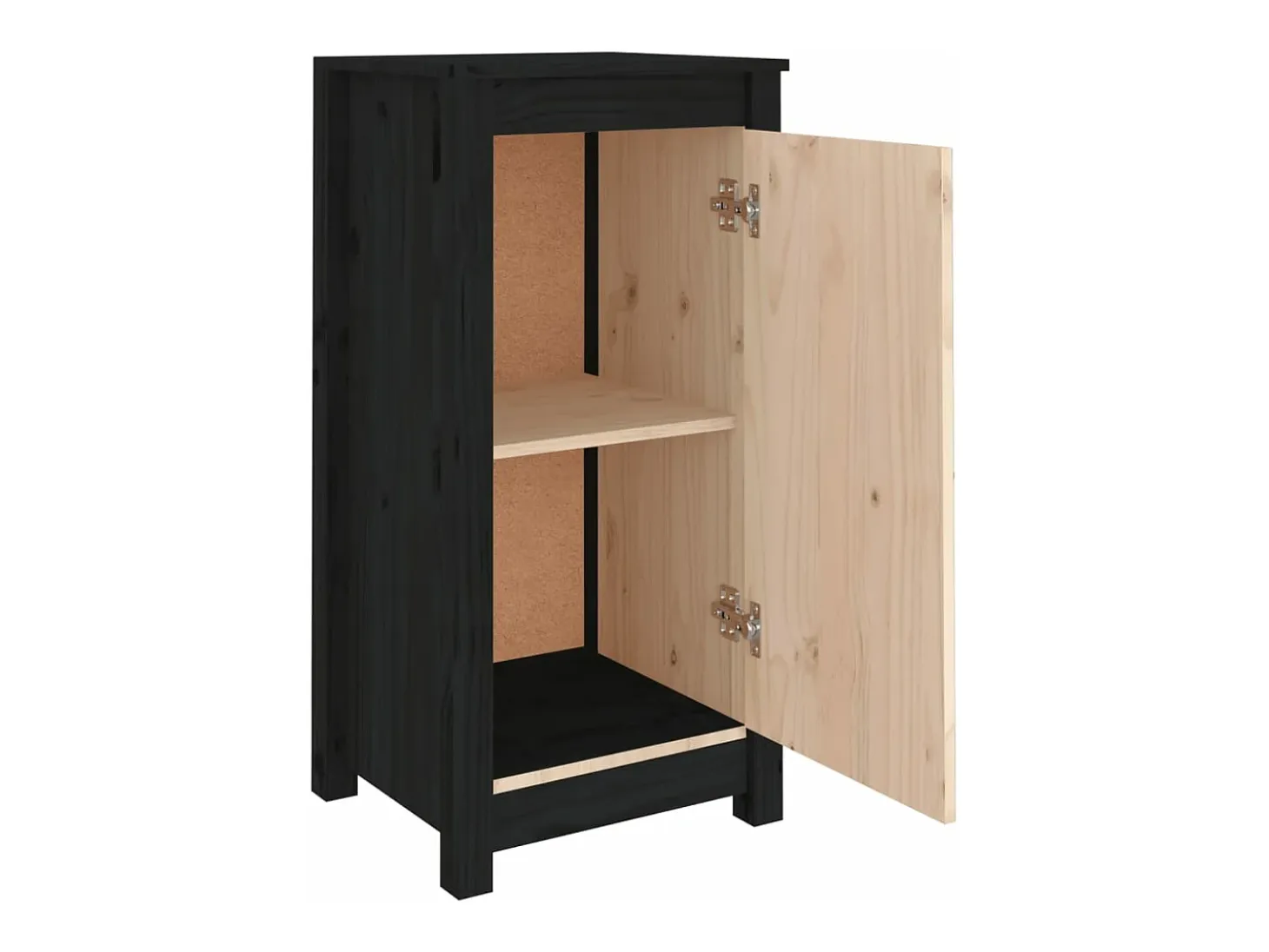 Aparadores 2 unidades madera maciza de pino negro 40x35x80 cm