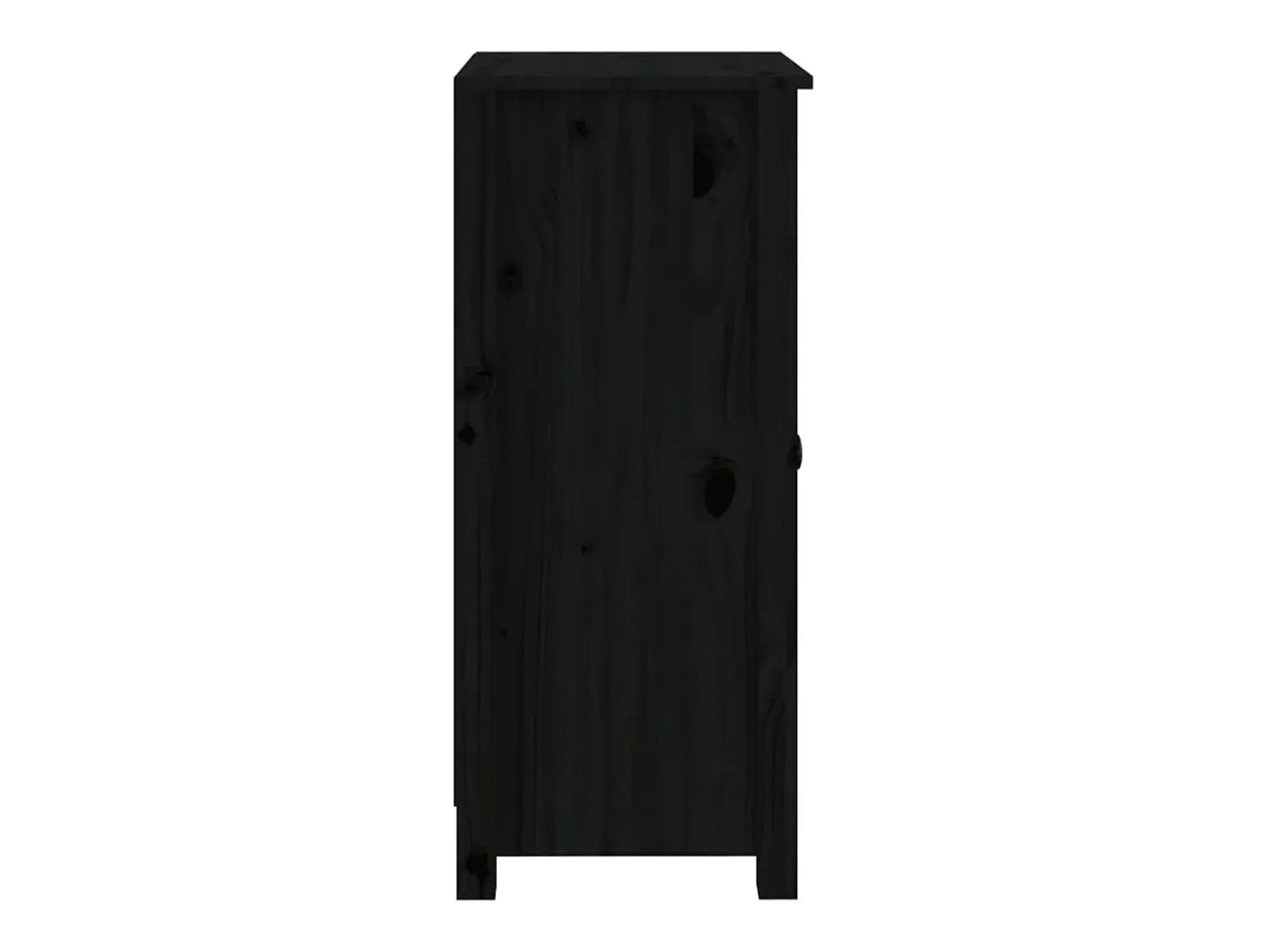 Aparadores 2 unidades madera maciza de pino negro 40x35x80 cm