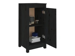 Aparadores 2 unidades madera maciza de pino negro 40x35x80 cm
