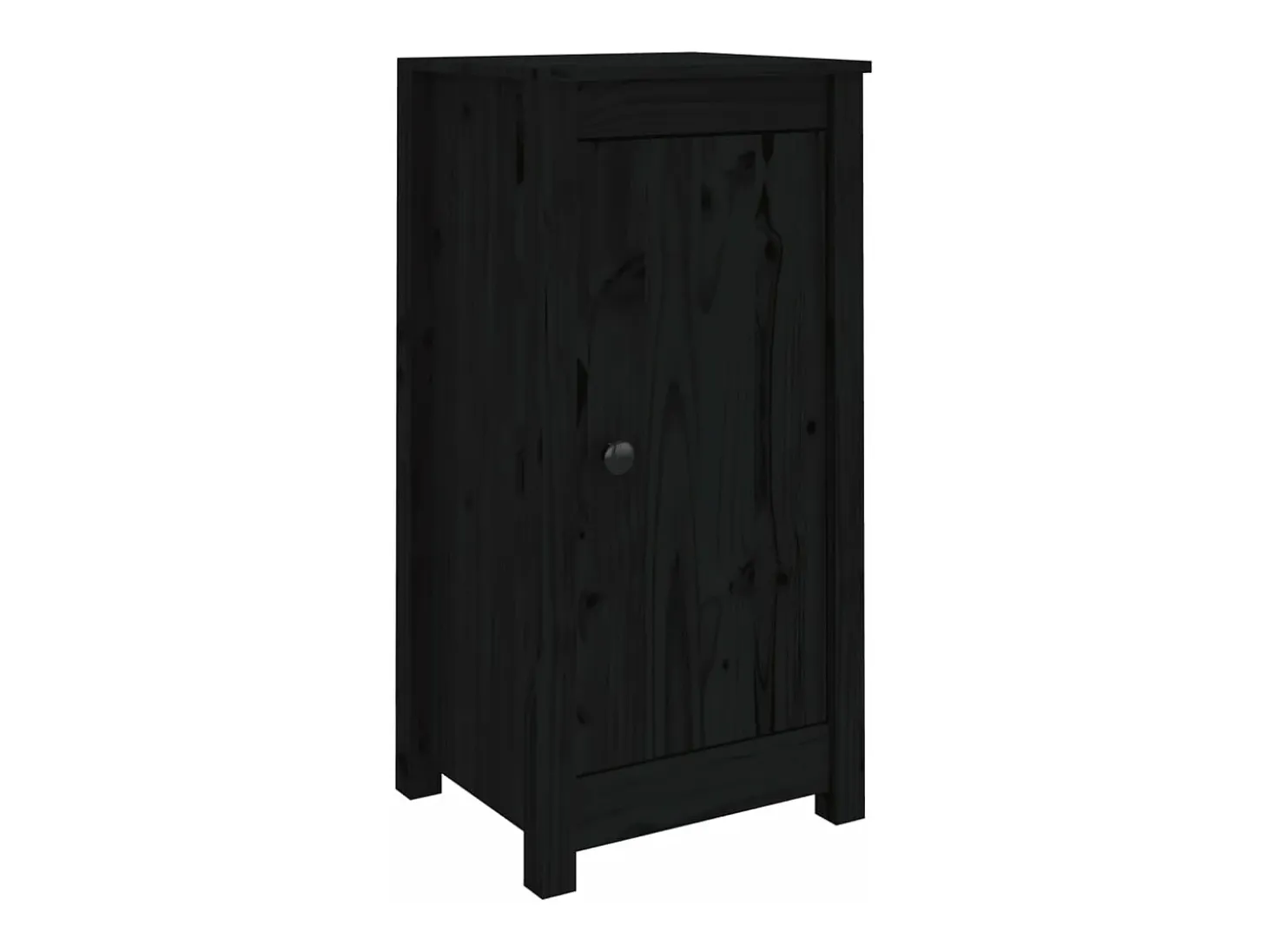 Aparadores 2 unidades madera maciza de pino negro 40x35x80 cm