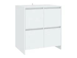 Aparadores 2 unidades madera contrachapada blanco 70x41x75 cm