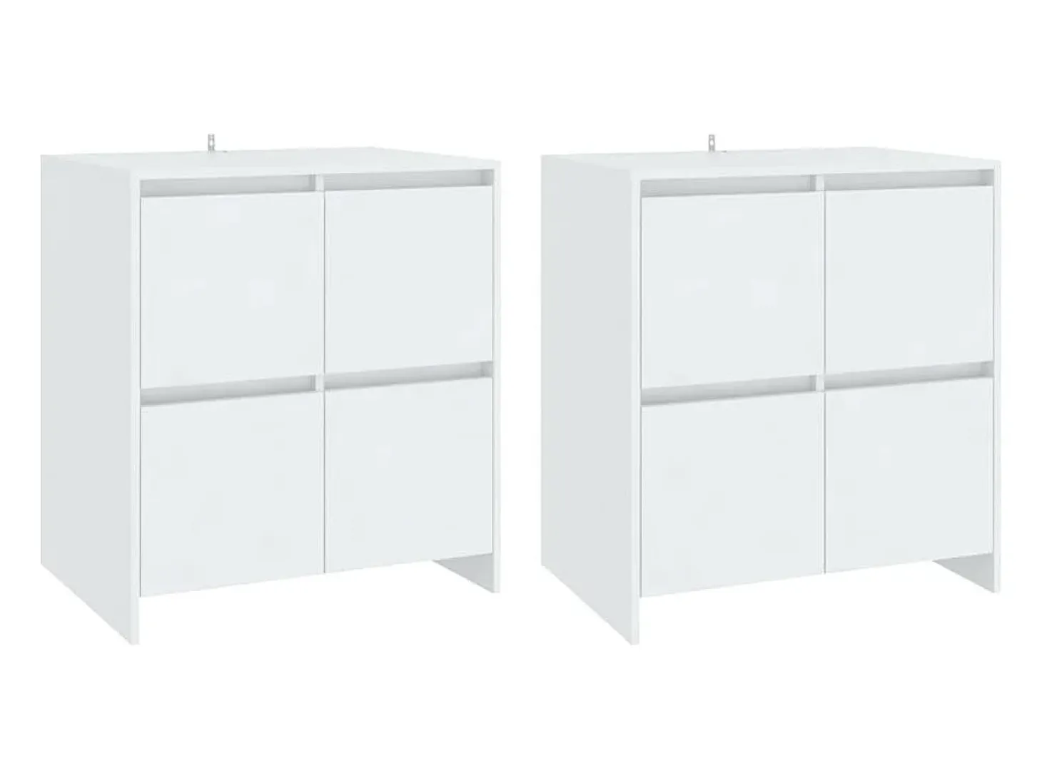 Aparadores 2 unidades madera contrachapada blanco 70x41x75 cm