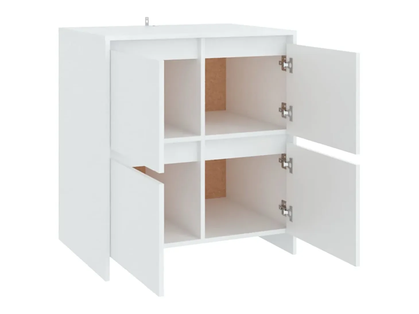 Aparadores 2 unidades madera contrachapada blanco 70x41x75 cm