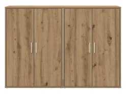 Aparadores artesanales de roble, 2 piezas, 60 x 31 x 84 cm, madera de ingeniería