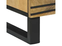 Aparadores con cajón con almacenaje 2 piezas Marrón Medio Madera maciza de mango