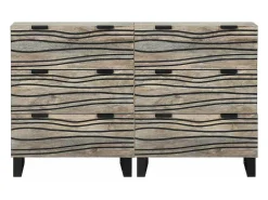 Aparadores con cajón Otros con almacenaje 2 uds Blanco 60 x 33,5 x 75 cm