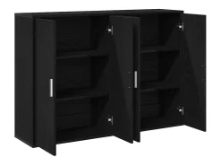 Aparadores de 2 piezas en roble negro, 60 x 31 x 84 cm en madera técnica.