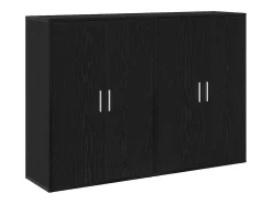 Aparadores de 2 piezas en roble negro, 60 x 31 x 84 cm en madera técnica.