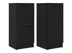 aparadores de roble negro, 30 x 30 x 70 cm, fabricados en madera de ingeniería