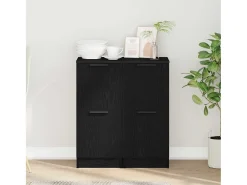 aparadores de roble negro, 30 x 30 x 70 cm, fabricados en madera de ingeniería
