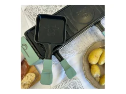 Aparato de raclette Little Balance para 4 personas 800W con grill, placa antiadherente extraíble y accesorios de madera