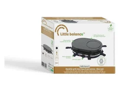 Aparato de Raclette Little Balance Multi Cheese 1200W - 8 Personas - Parrilla/Crêpe Desmontable - Azul Noche