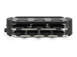 Aparato de raclette Livoo 1600W negro 8 personas multifunción pizzas, crepes, grill revestimiento antiadherente sin PFAS