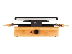 Aparato para Raclette Little Balance para 8 Personas 1200W con Placa XXL y Sartenes Antiadherentes de Bambú