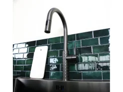 Architek mezclador de fregadero con rociador extraíble cobre cepillado Essebagno