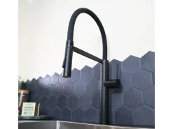 Architek Mezclador monomando de fregadero con teleducha negro Essebagno