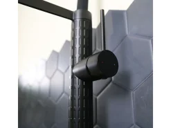 Architek Mezclador monomando de fregadero con teleducha negro Essebagno