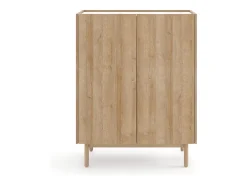 Armario: 2 puertas, 3 estantes, Roble Riviera, 97 x 122 x 37 cm